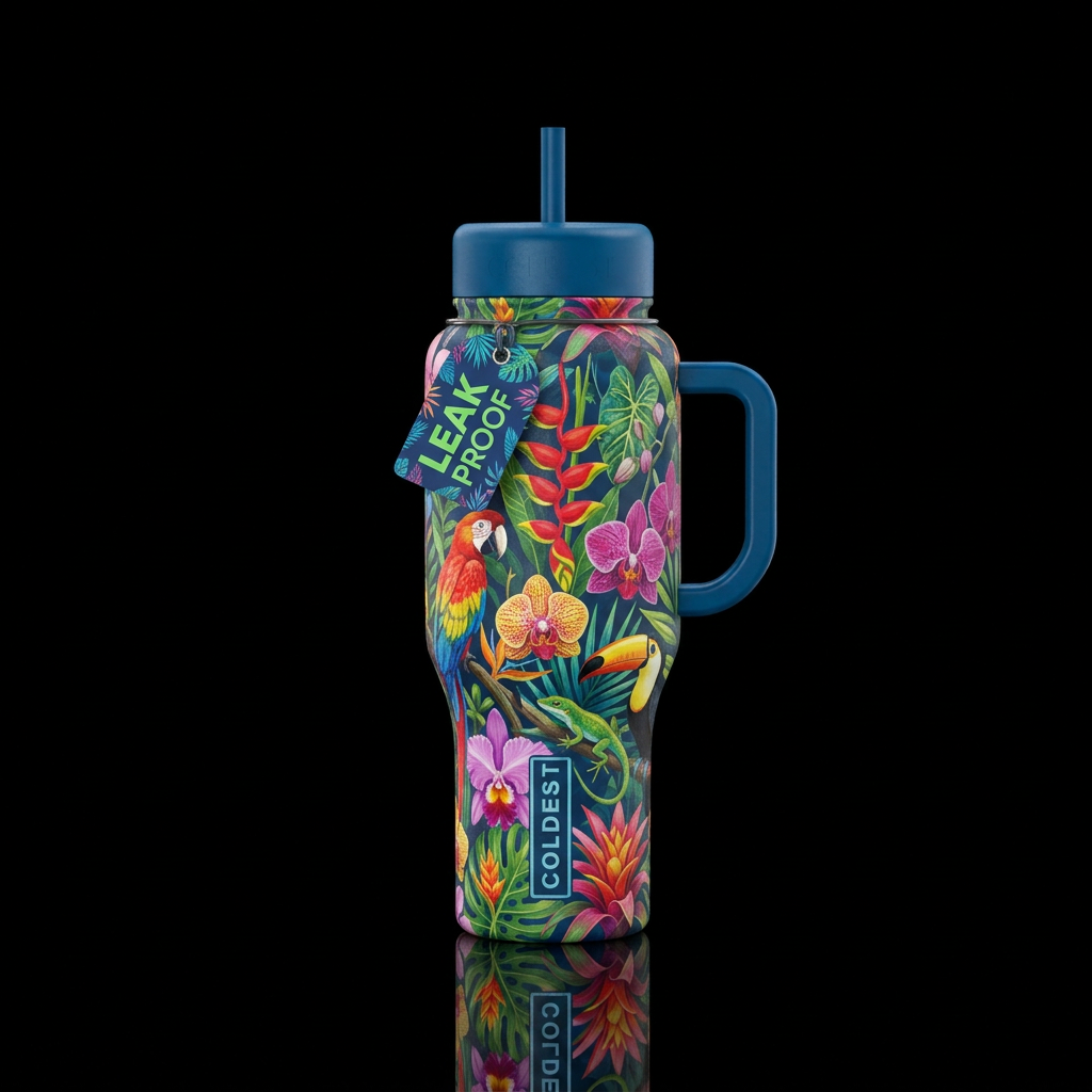 Exotic water bottle design