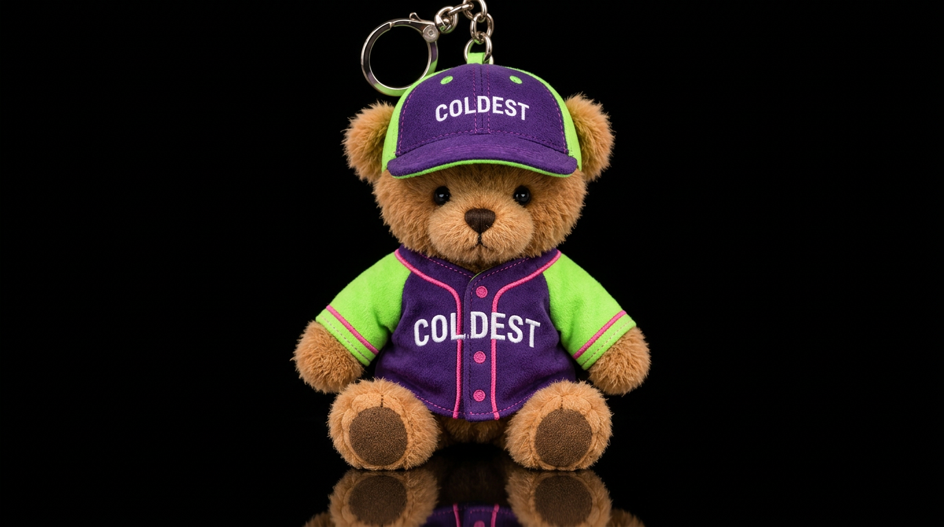 Baseball bear water bottle design