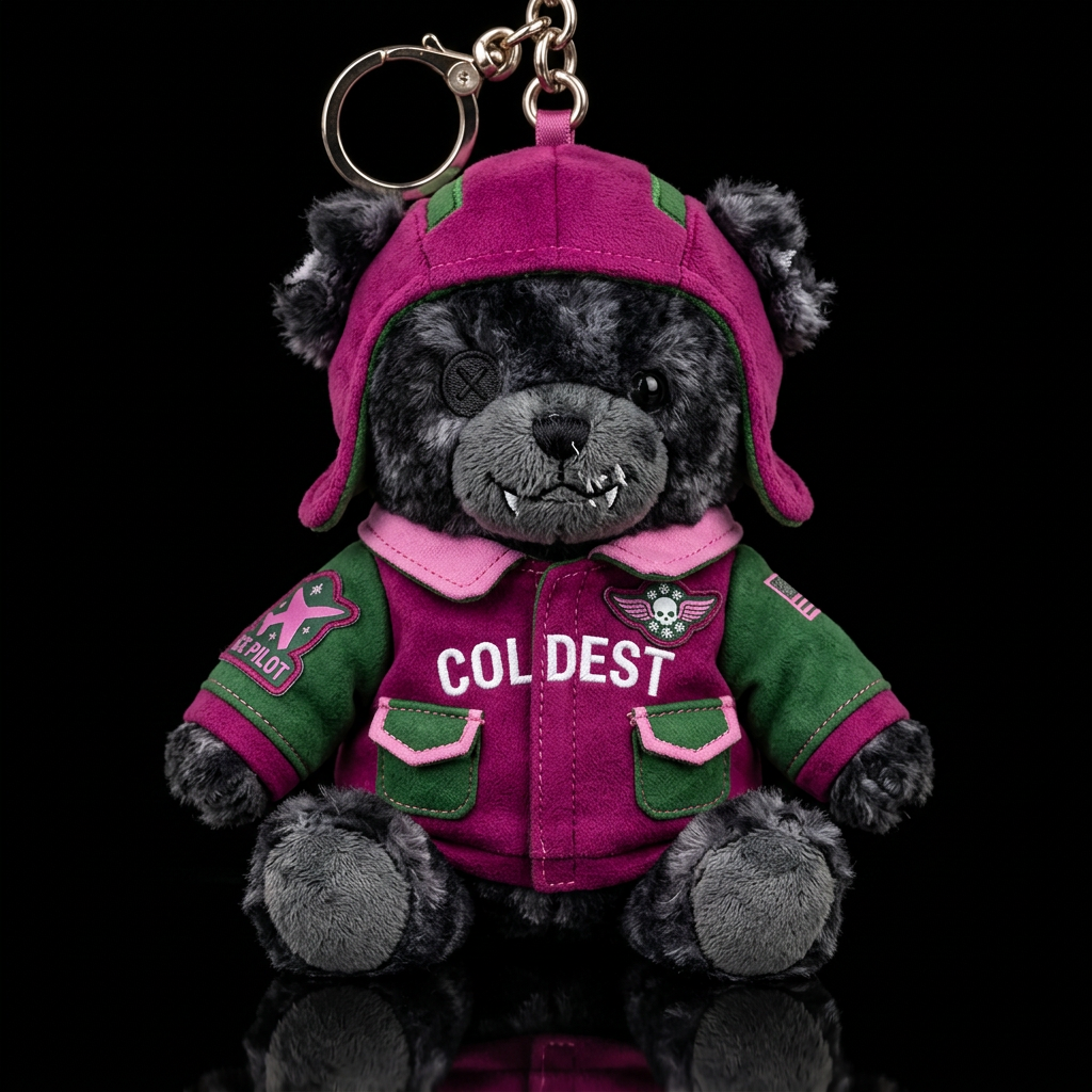 Scary bear water bottle design