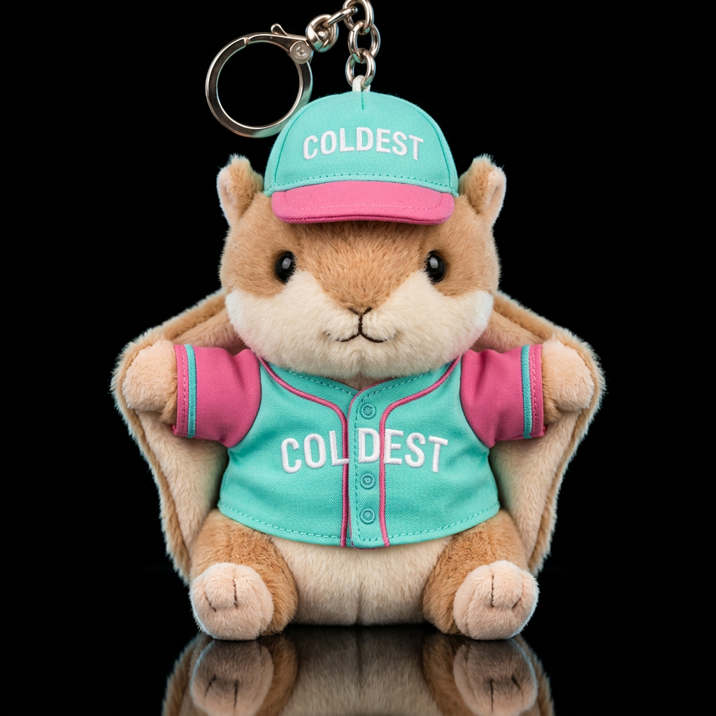 Coldie the flying squirrel water bottle design