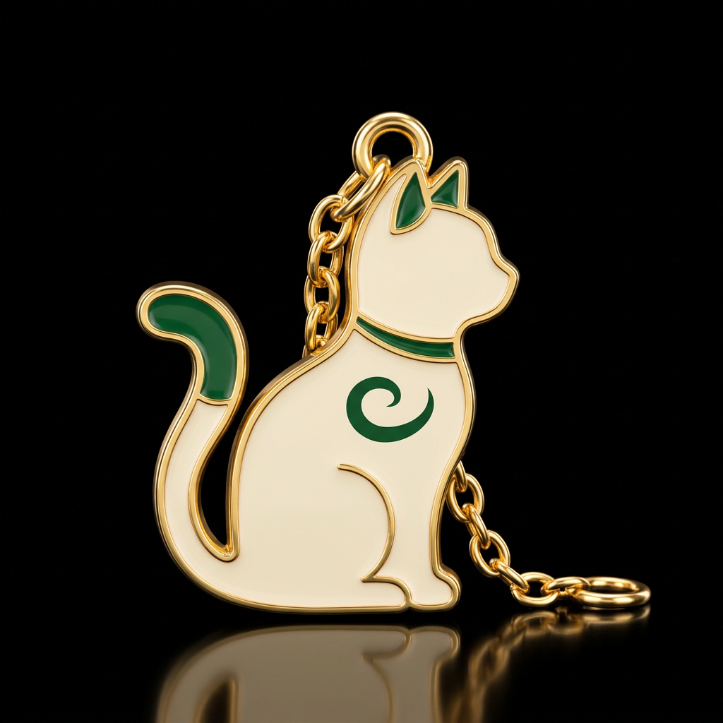 Golden cat water bottle design