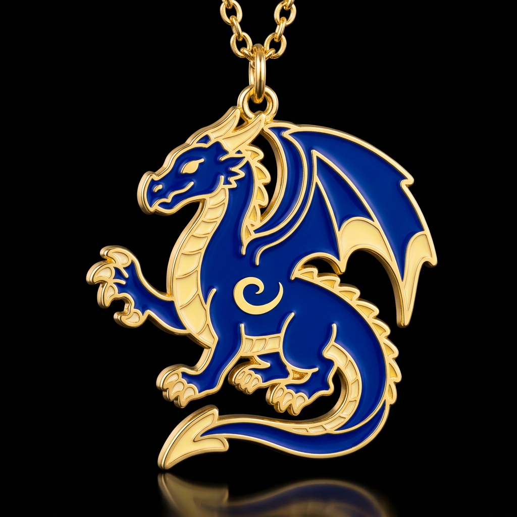 Blue dragon water bottle design