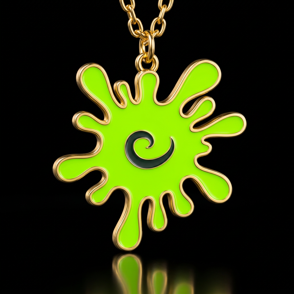 Green slime water bottle design