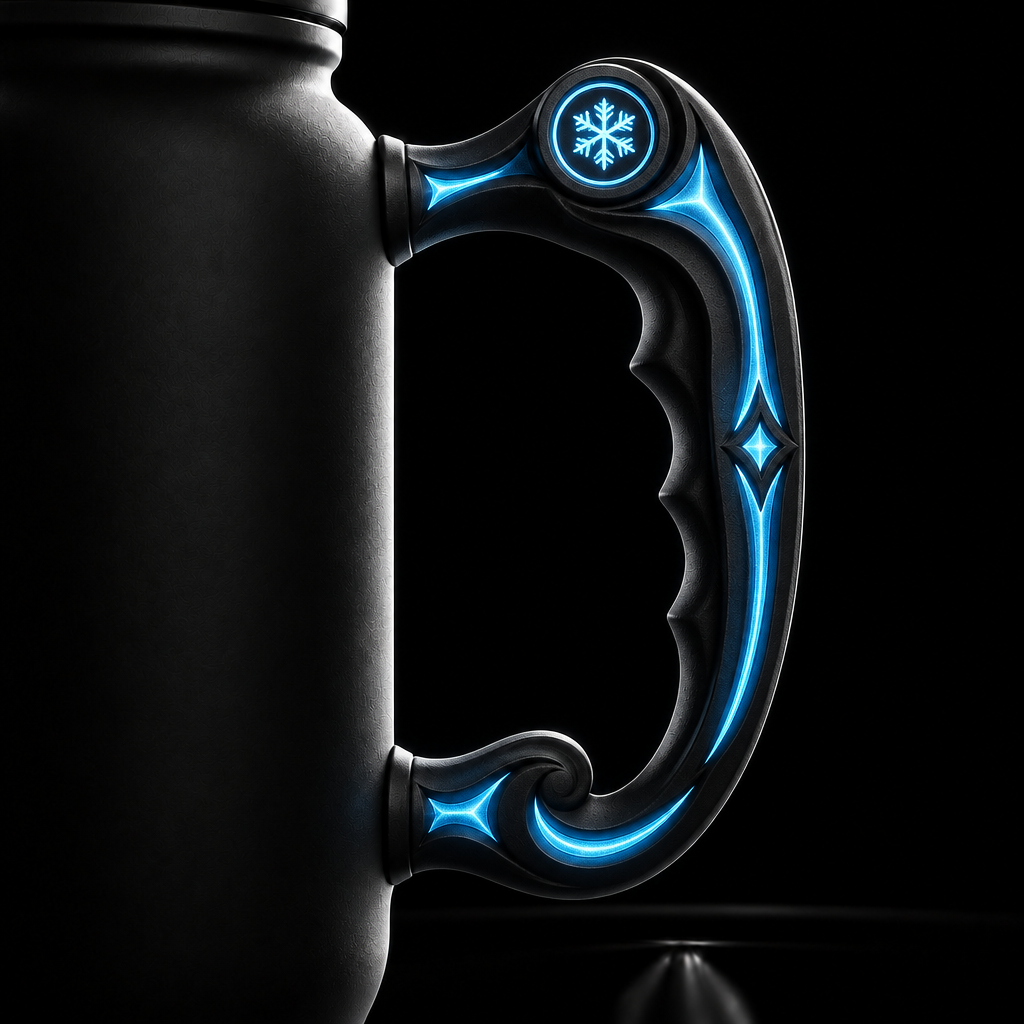 Cold black water bottle design