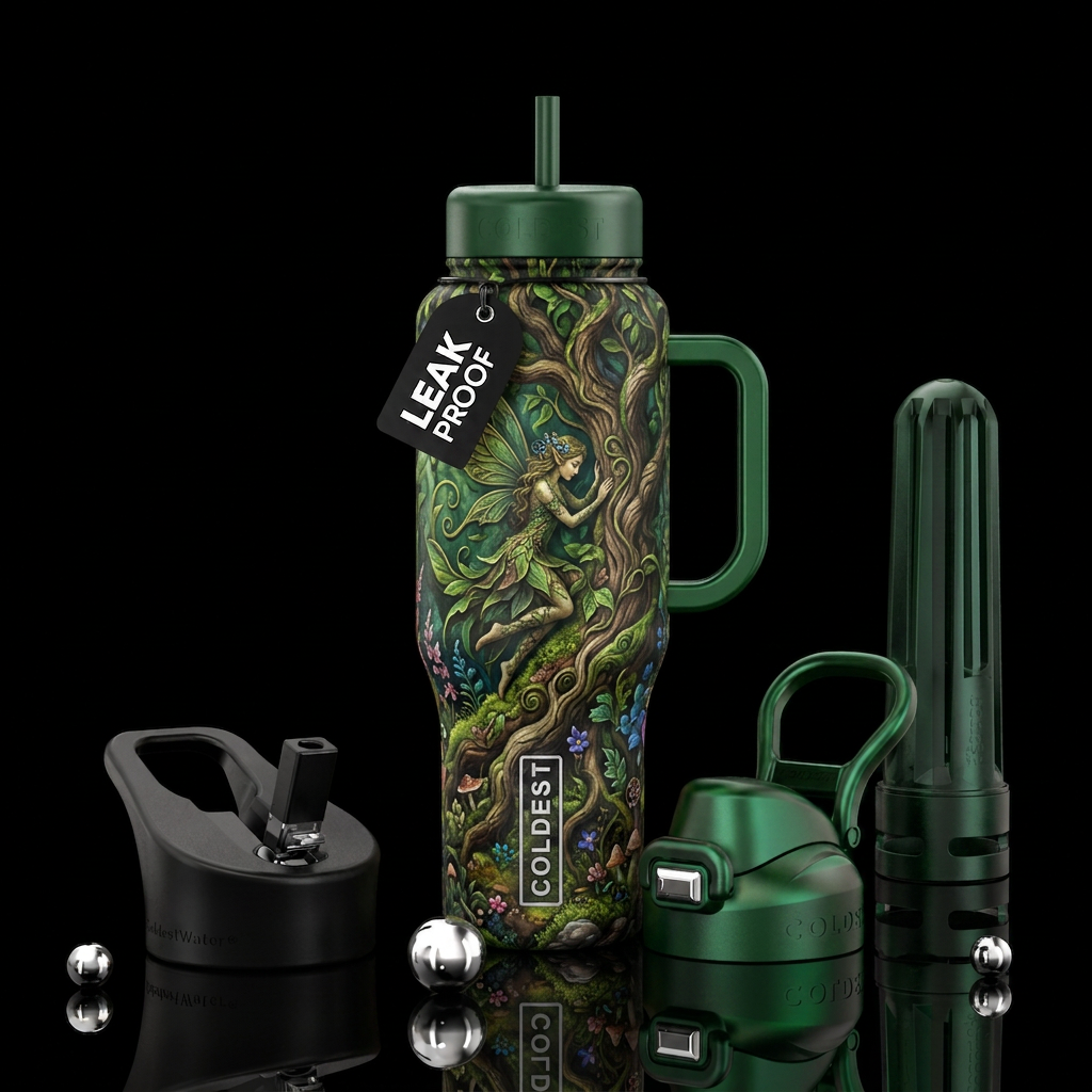 Earthbound Grace/wingless forest Fairy water bottle design
