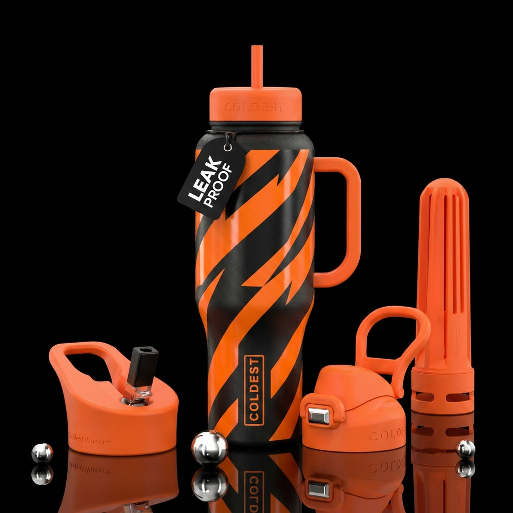 Halloween  colors water bottle design