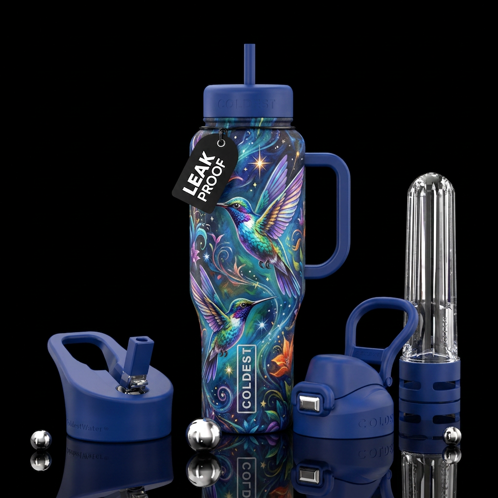 Hummingbirds water bottle design