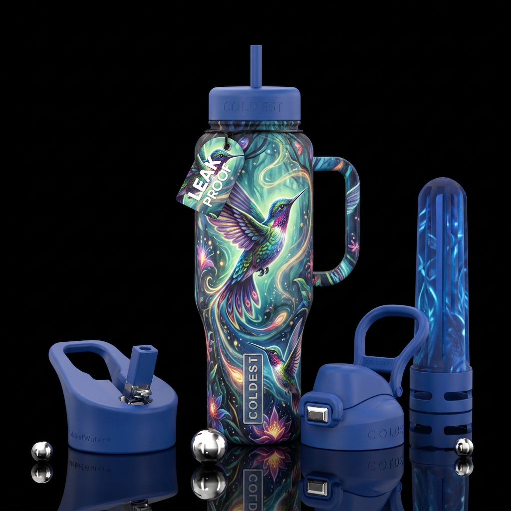 The hummingbird water bottle design