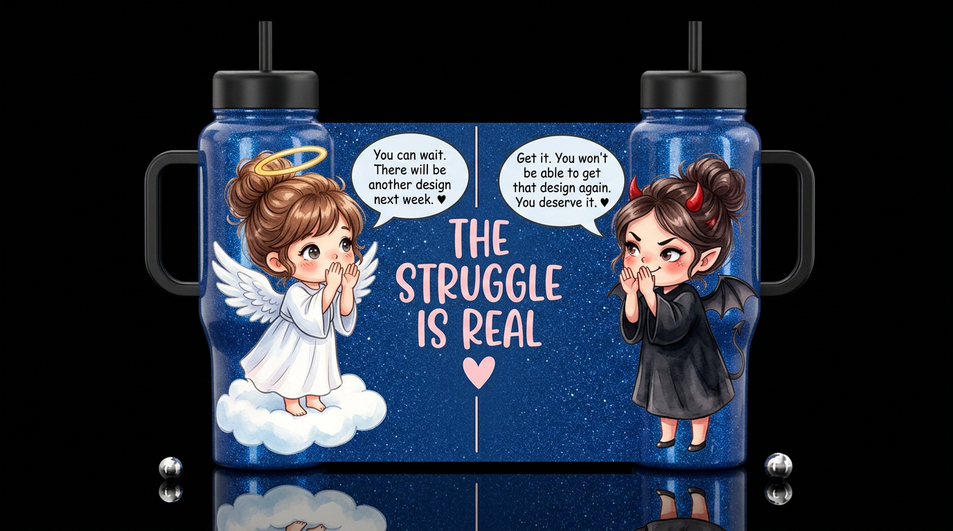 Weekly struggle water bottle design