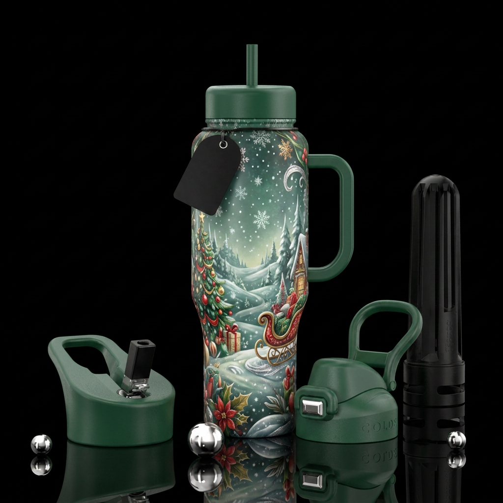 Holiday water bottle design