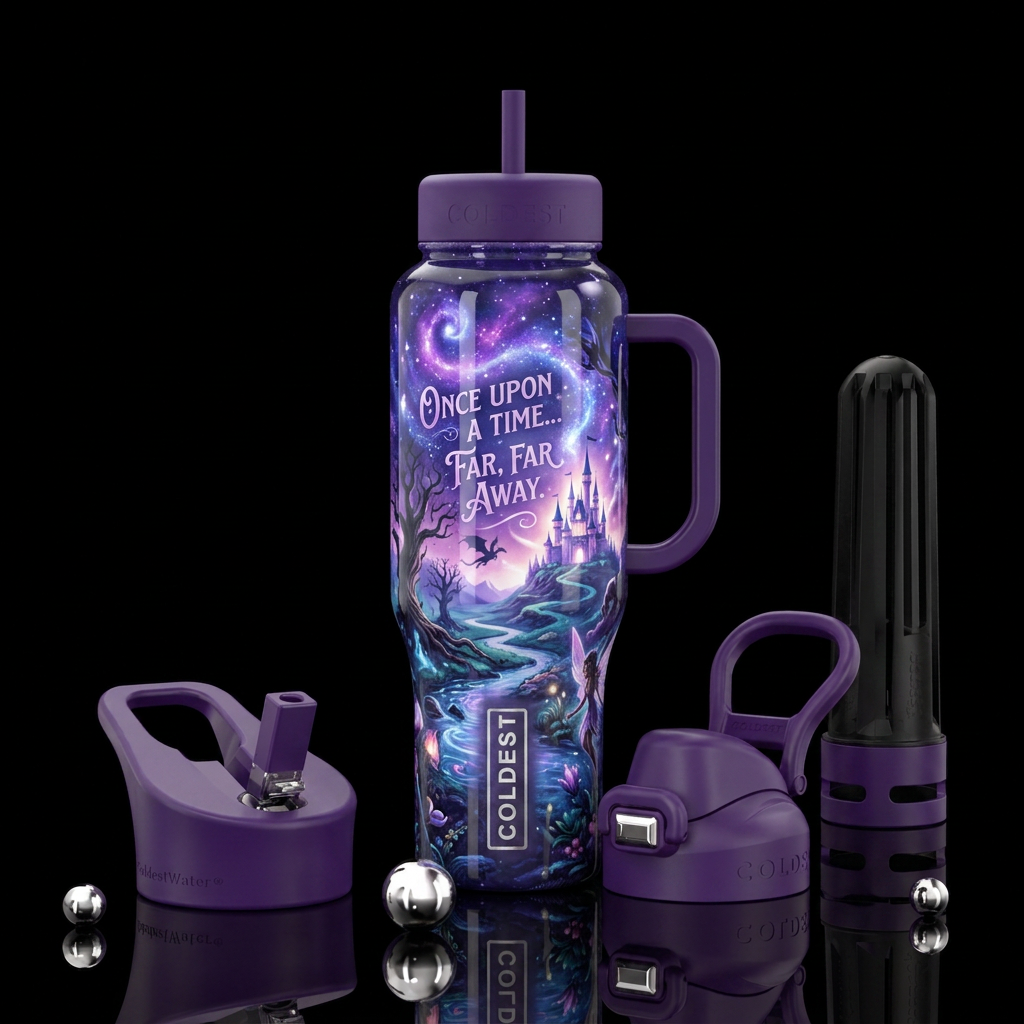 Once upon a time water bottle design