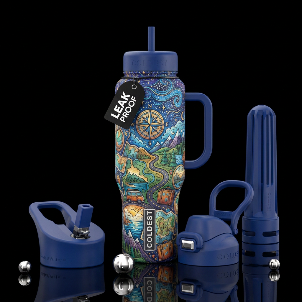 Road trip water bottle design