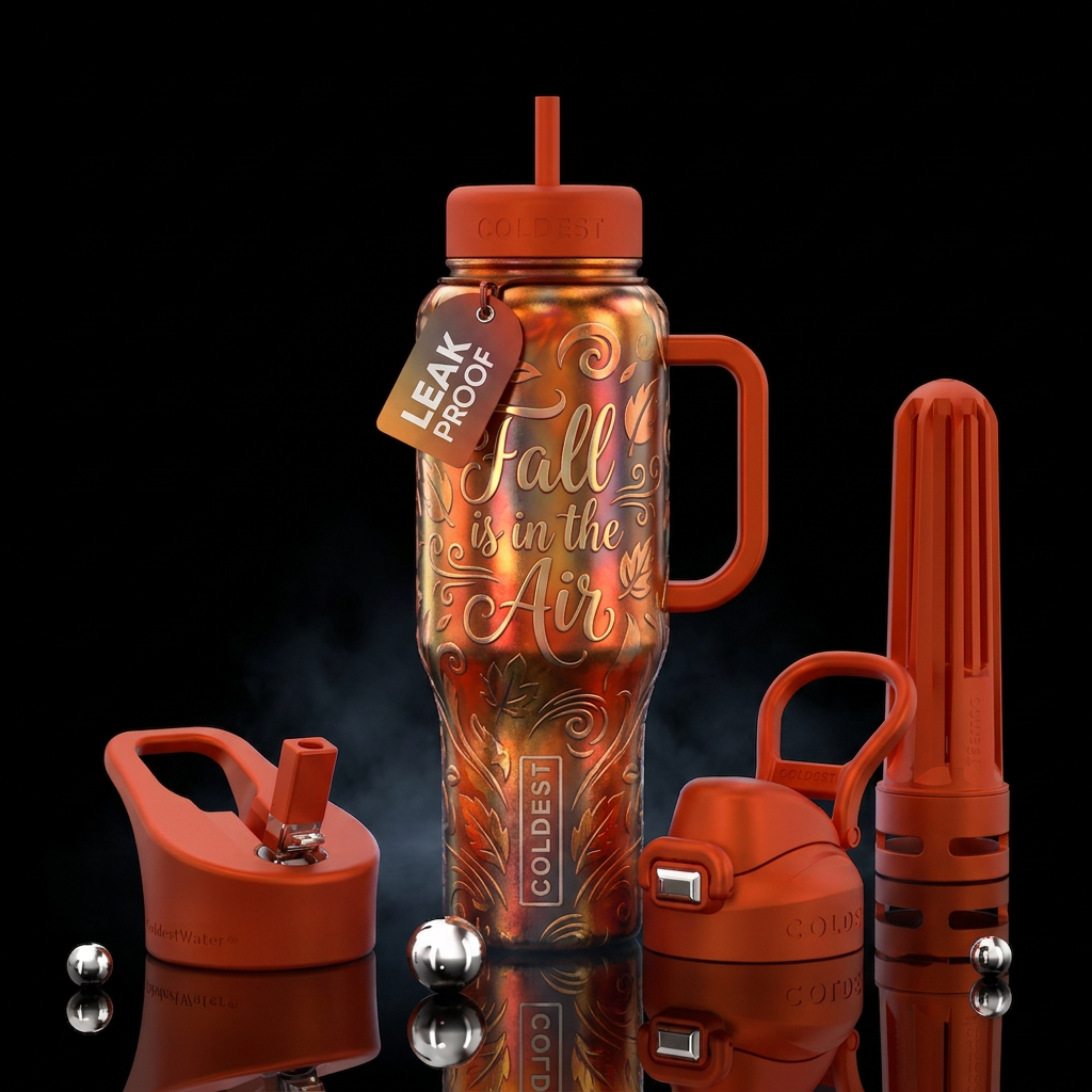 Fall feeling water bottle design