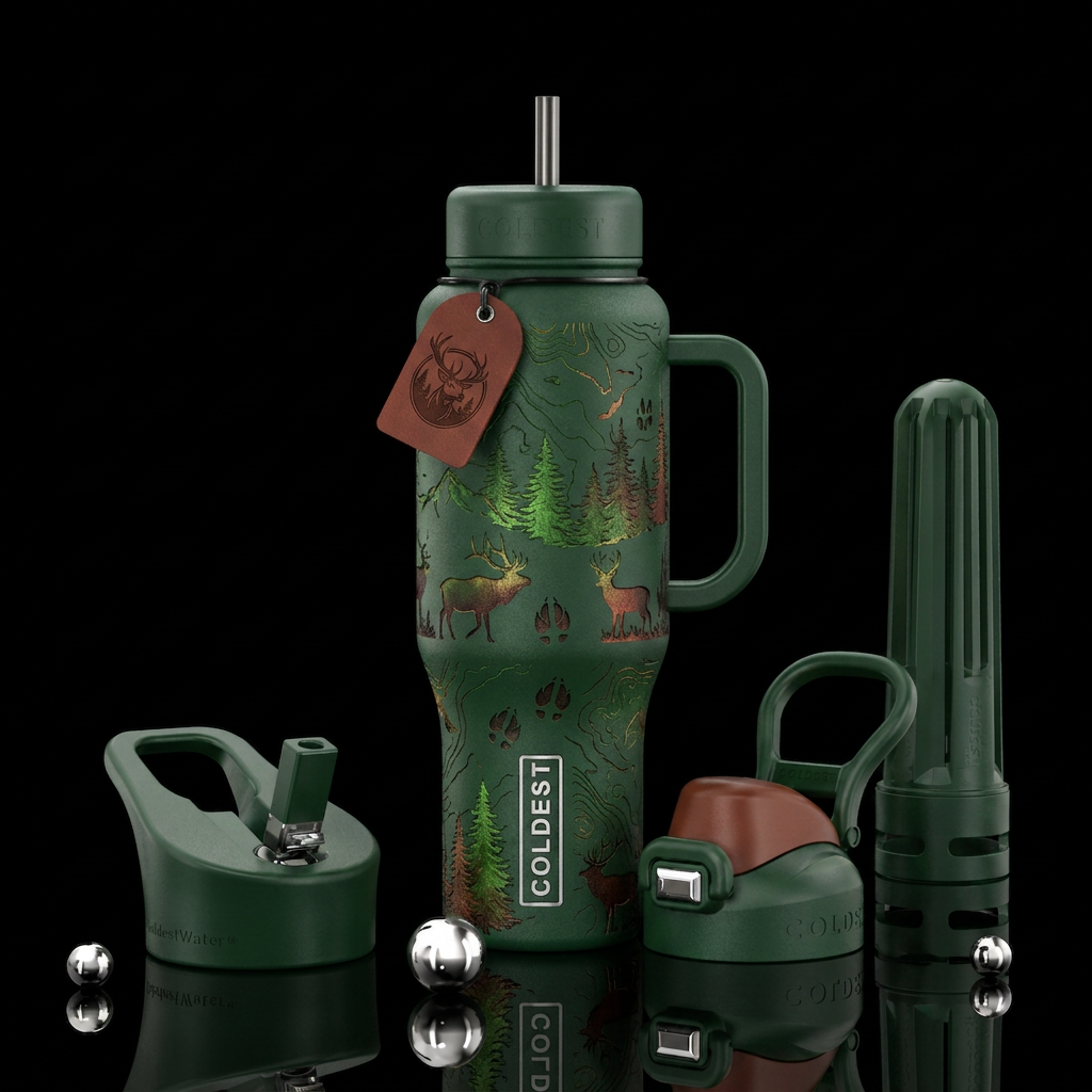 The hunted water bottle design
