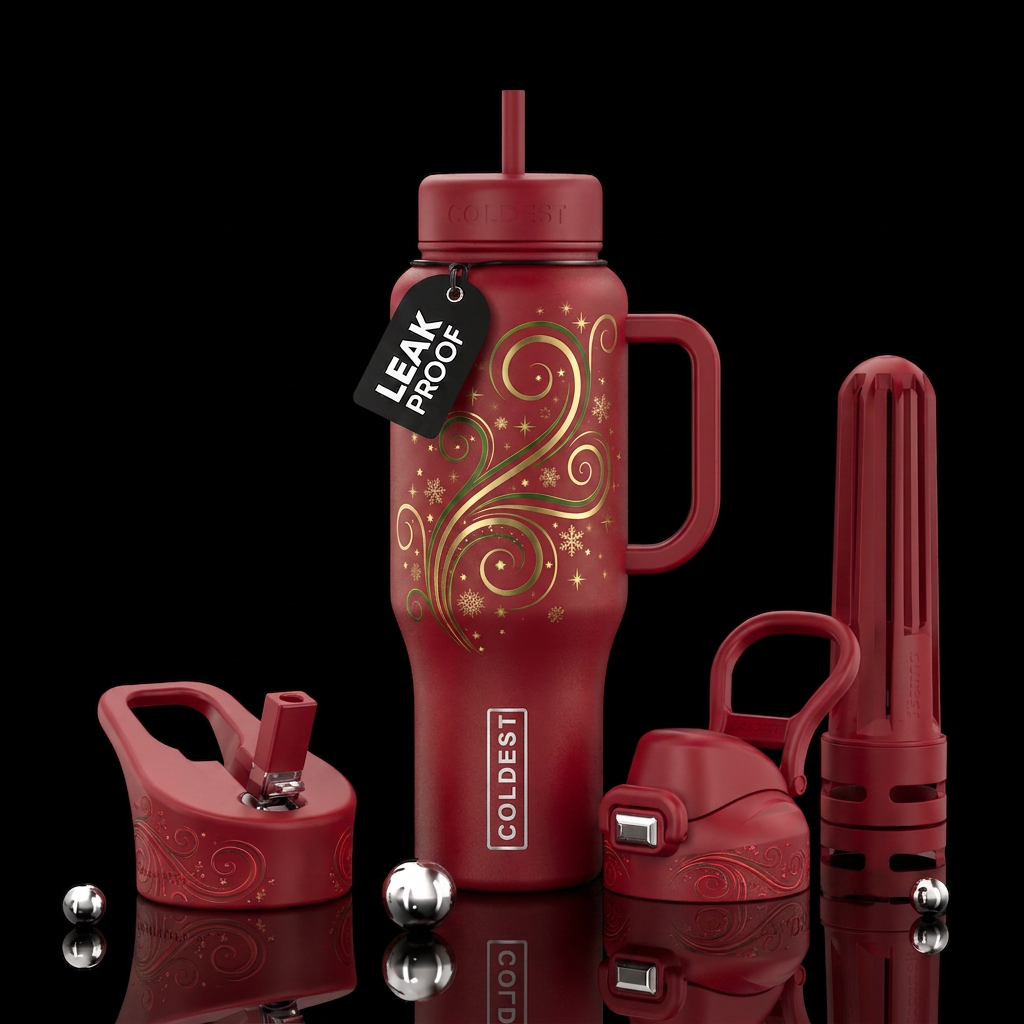 Christmas winds water bottle design