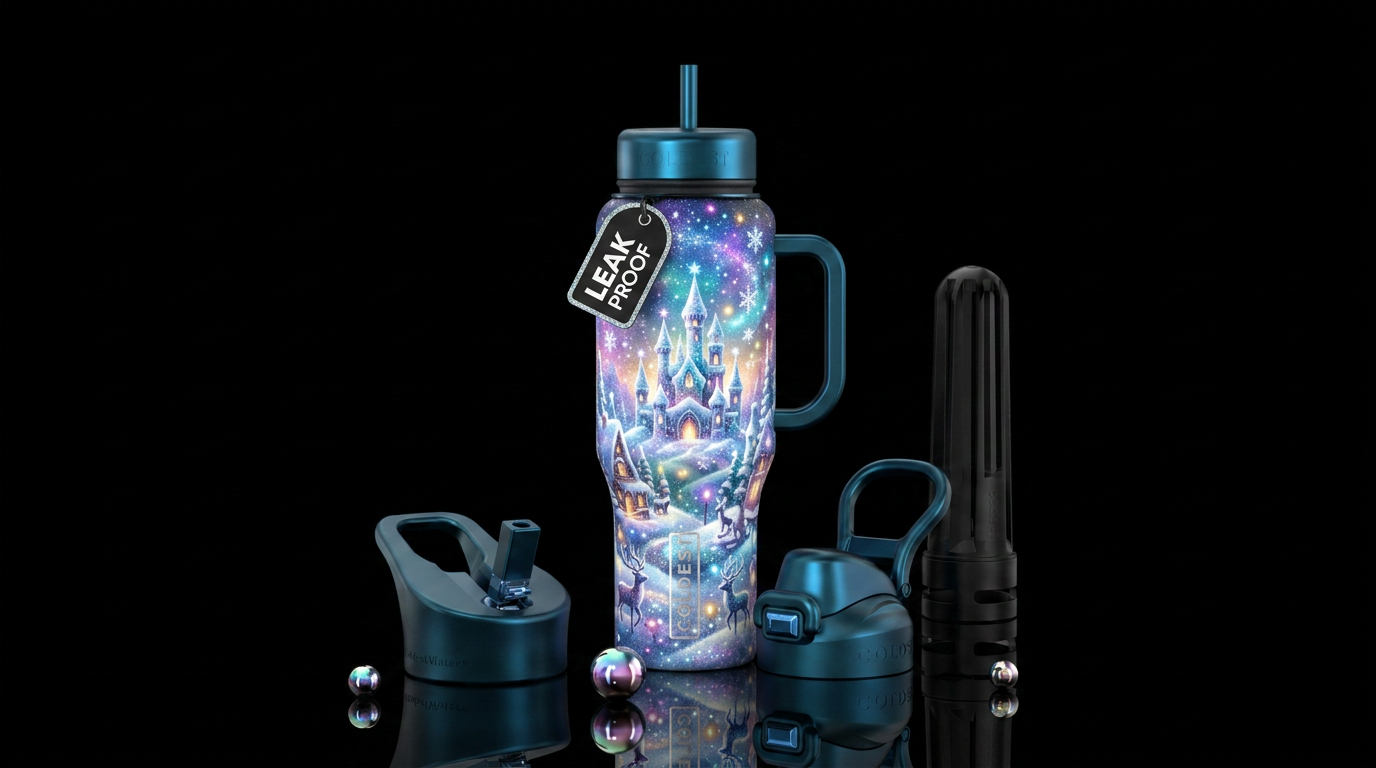 Dream of Christmas water bottle design