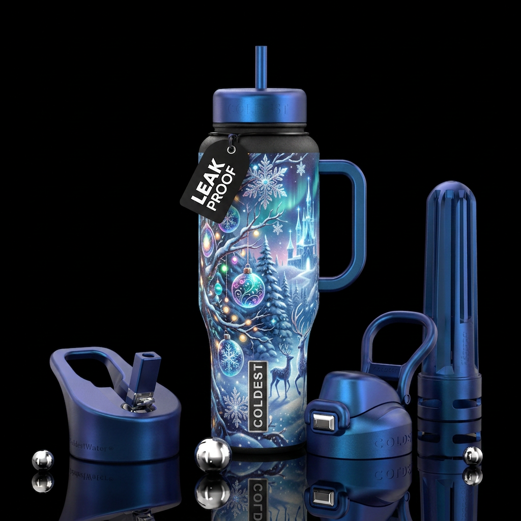 Christmas feel water bottle design