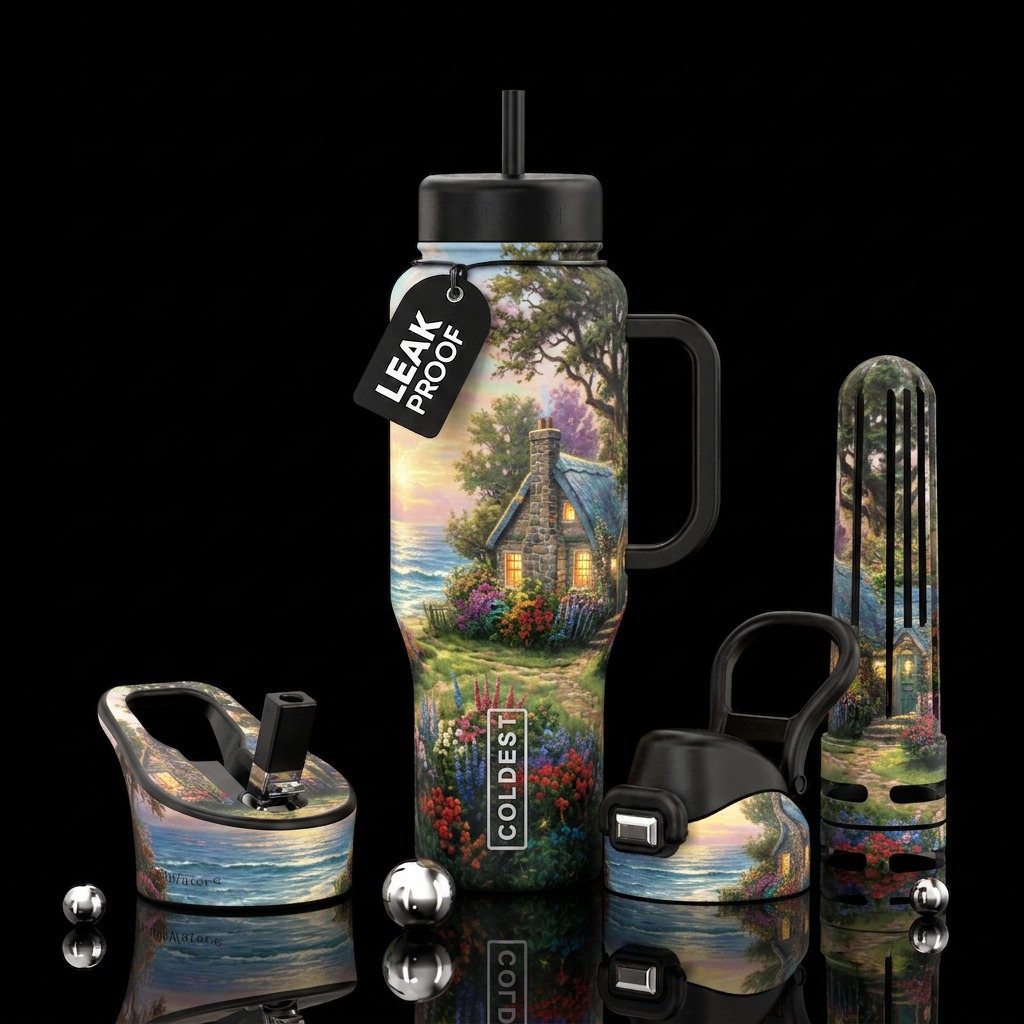 Thomas Kincade water bottle design