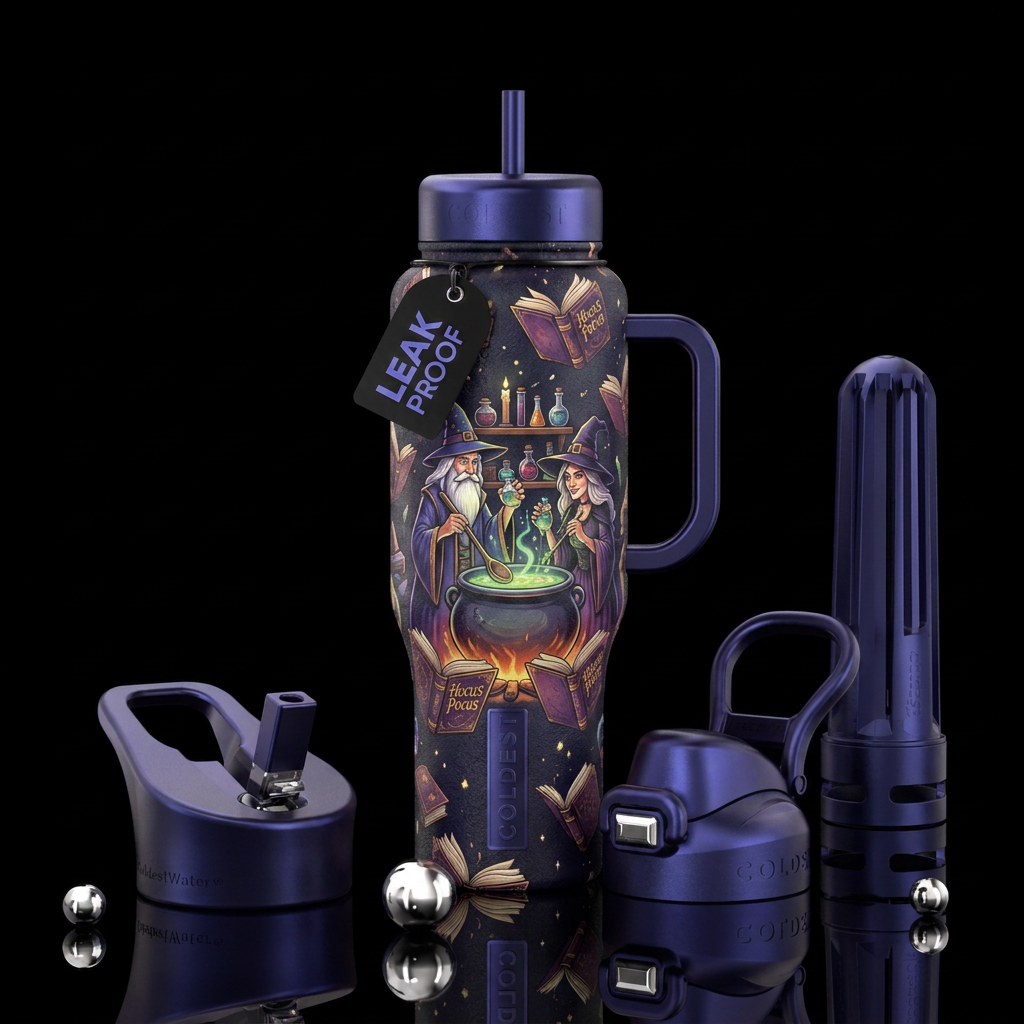 A little hucus pocus water bottle design