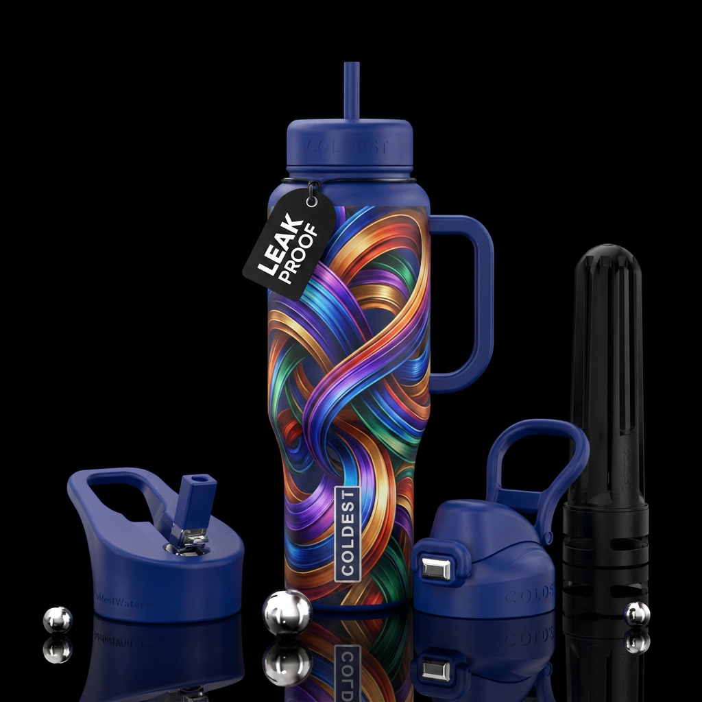 Ribbons. water bottle design