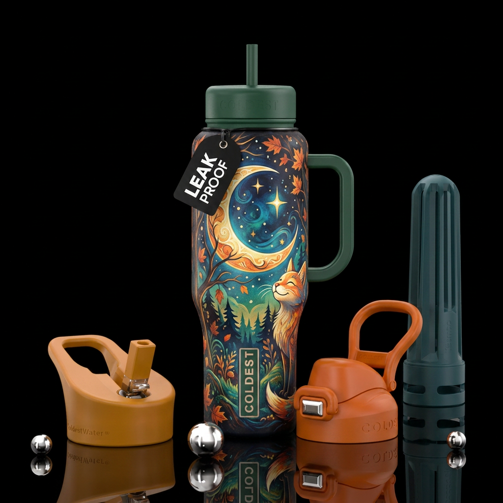 Beautiful moon water bottle design