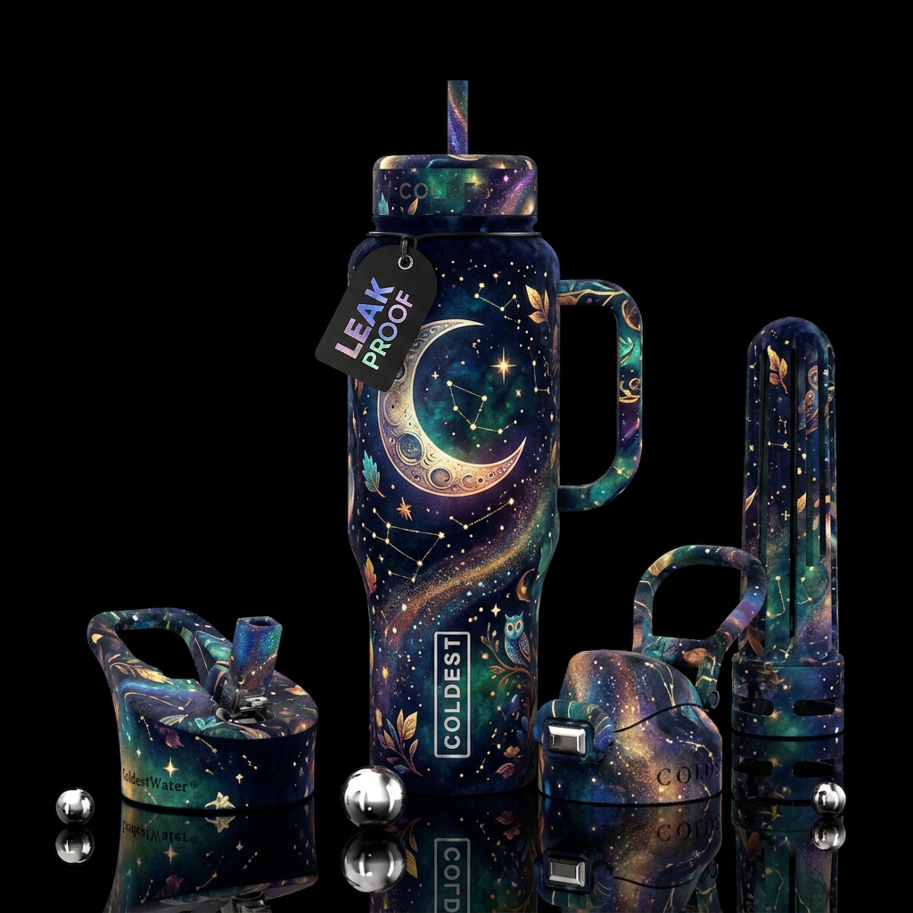 Moon light water bottle design