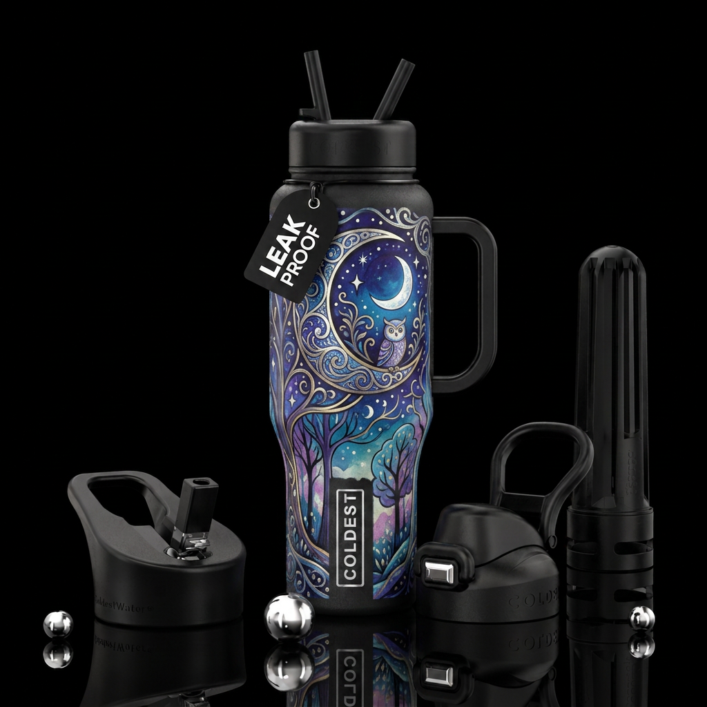 November moon water bottle design