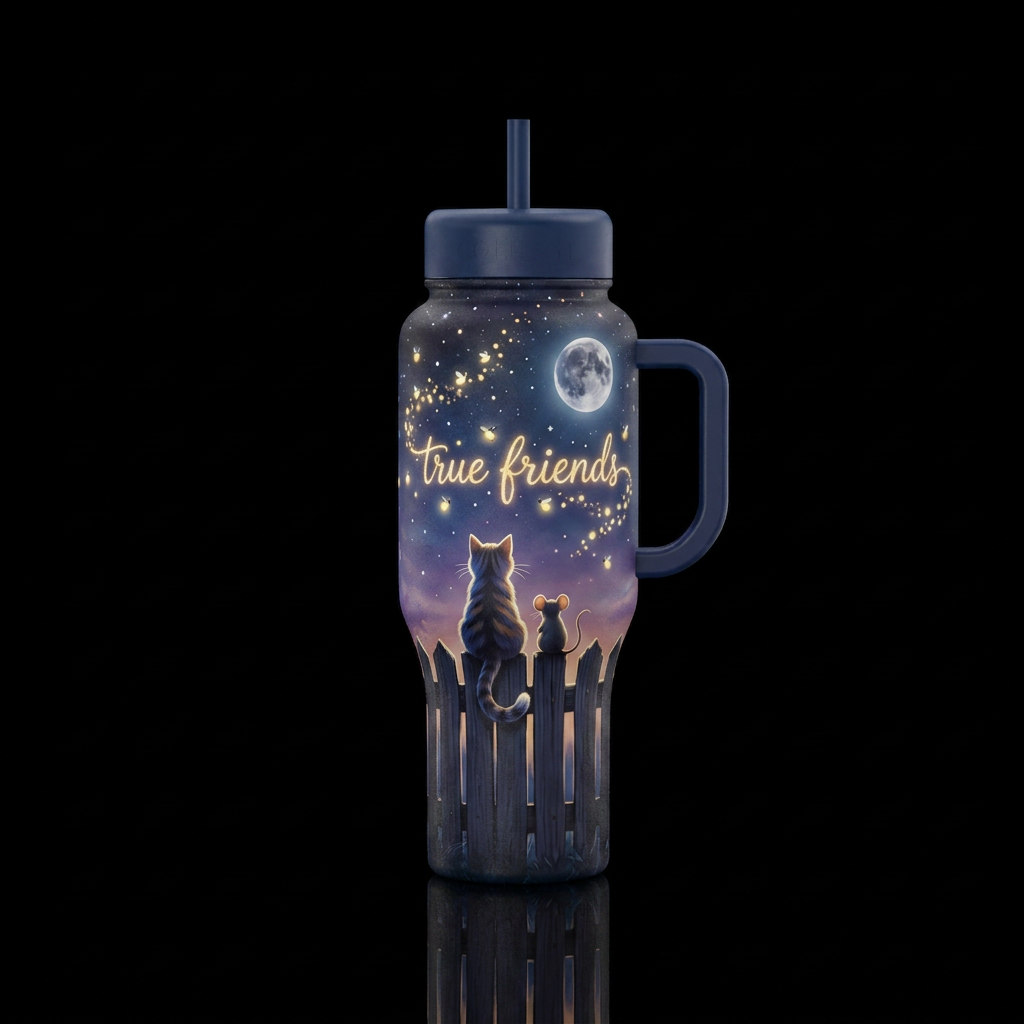 True friends water bottle design