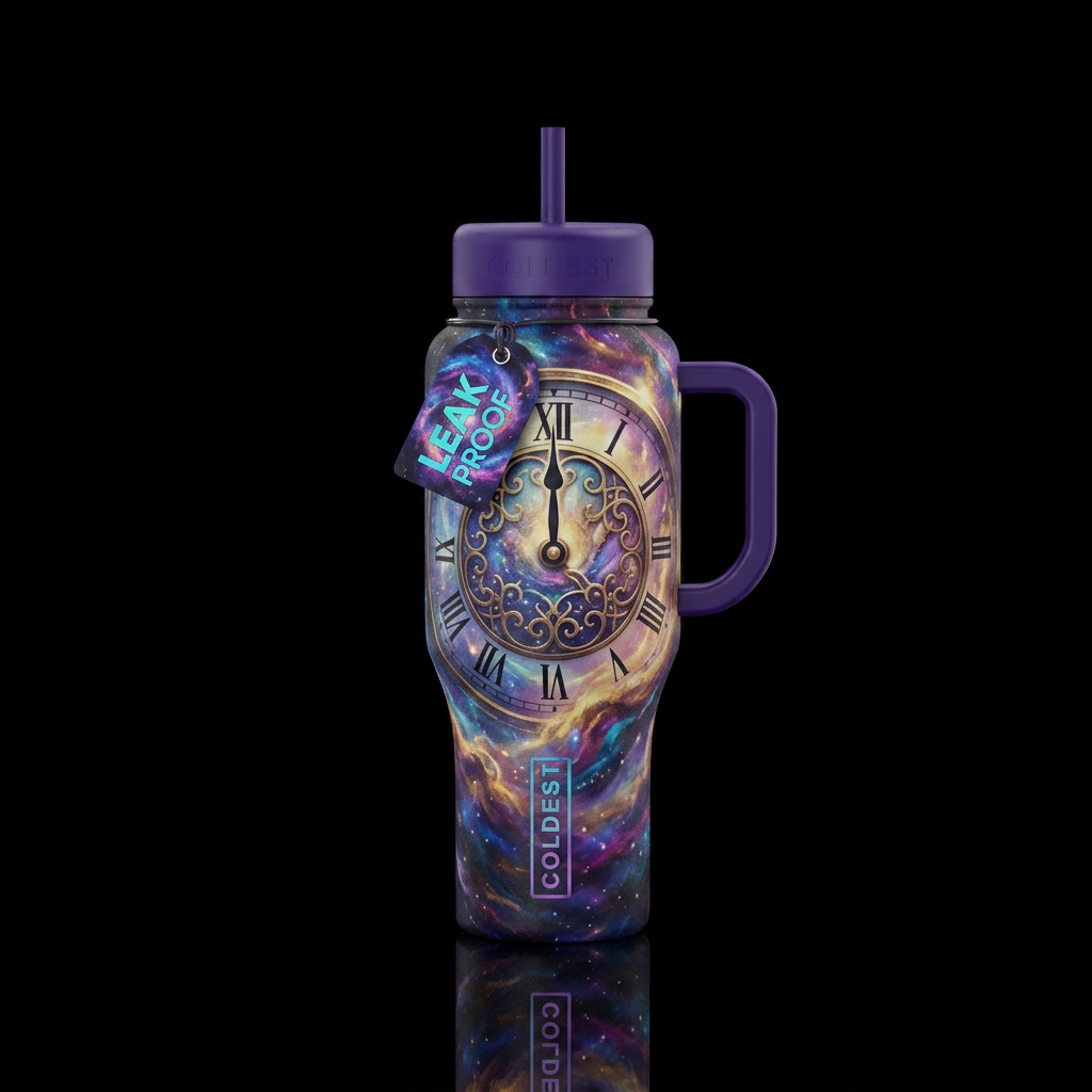 Lost time water bottle design