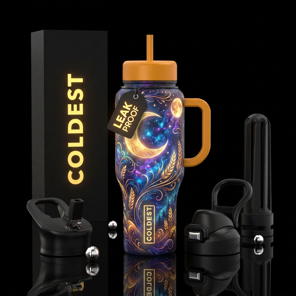 Harvest moon water bottle design