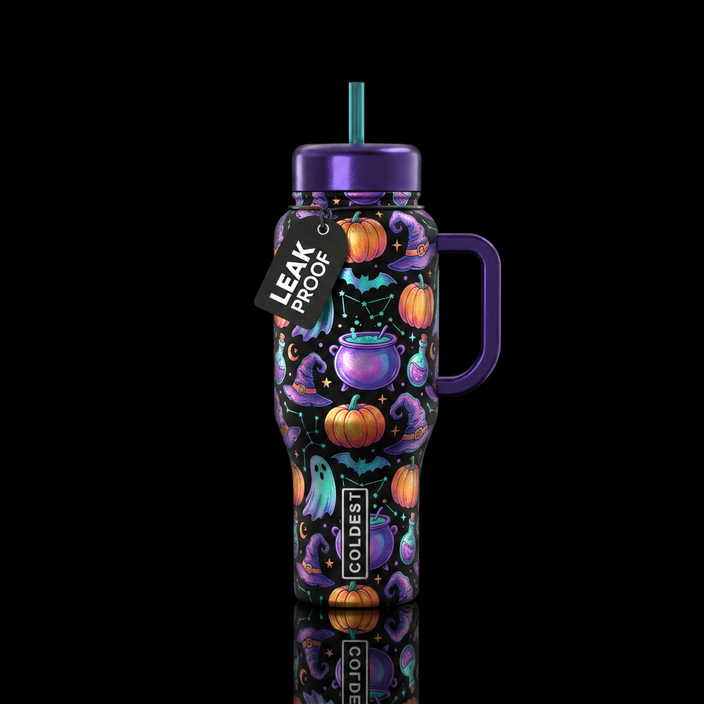 Halloween fun water bottle design
