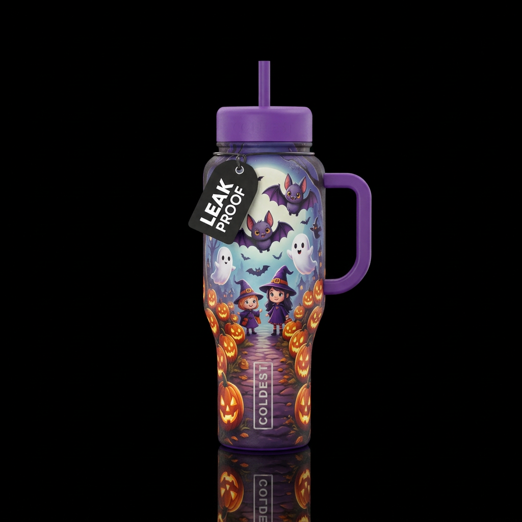 Halloween fun water bottle design