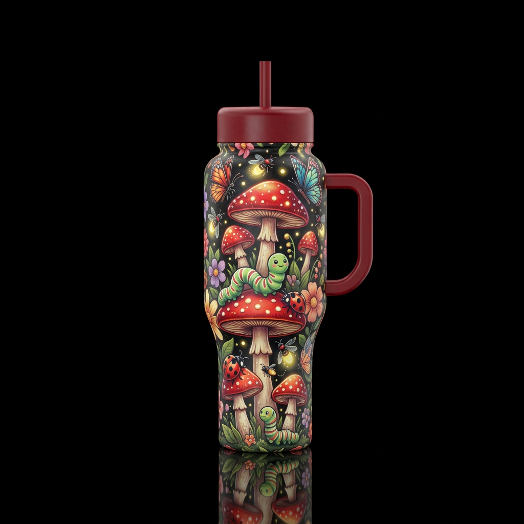 Happy summer water bottle design