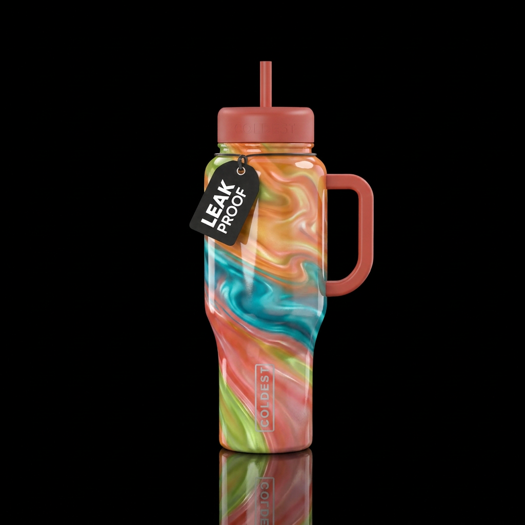Colors of summer water bottle design