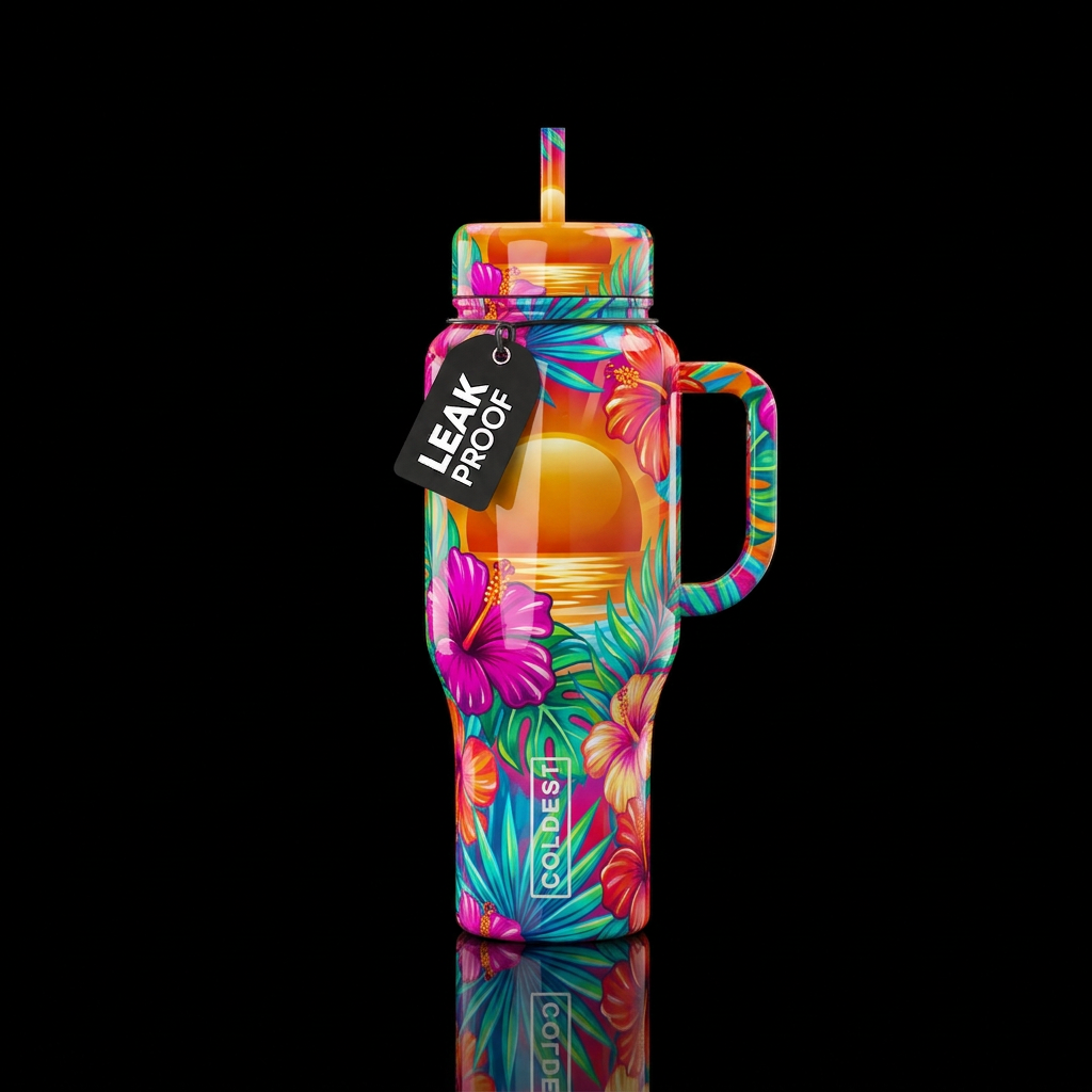 Summer tropics water bottle design