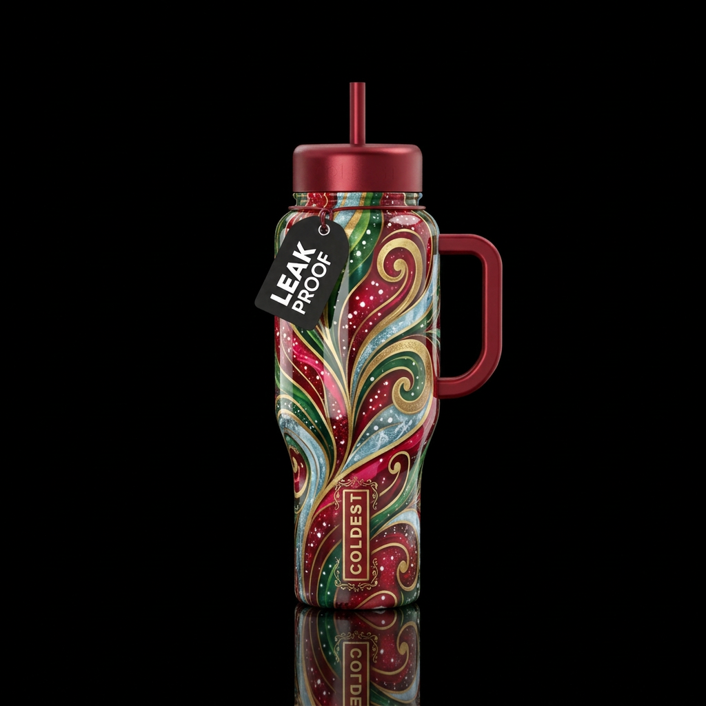 Christmas feeling water bottle design
