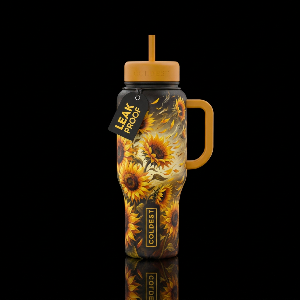 Lost in the wind water bottle design
