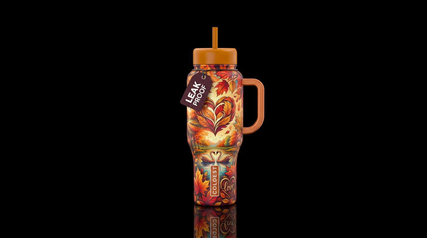 Fall love water bottle design