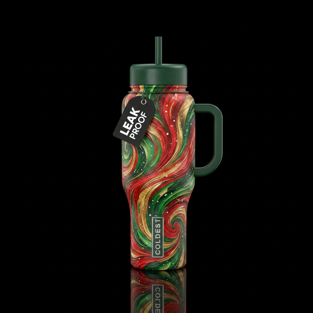 Christmas feeling water bottle design