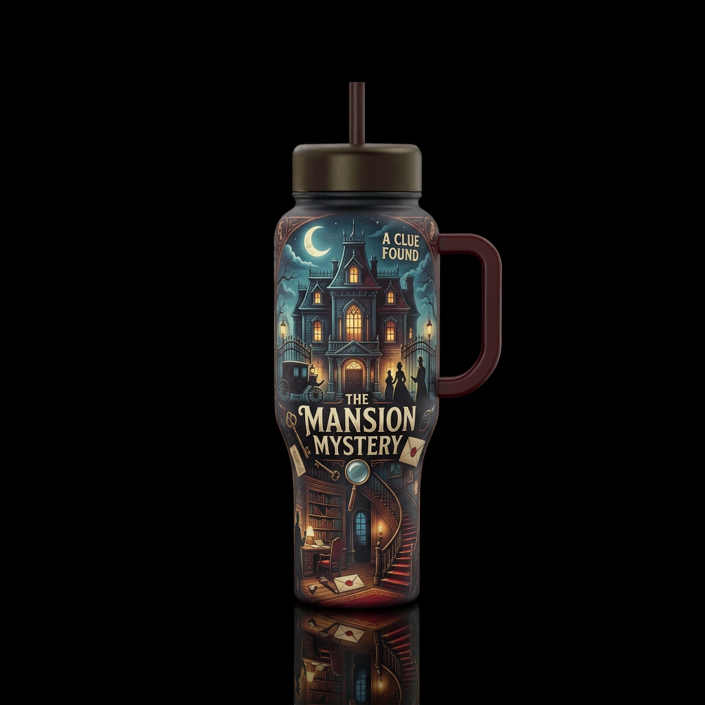 Murder mystery? water bottle design