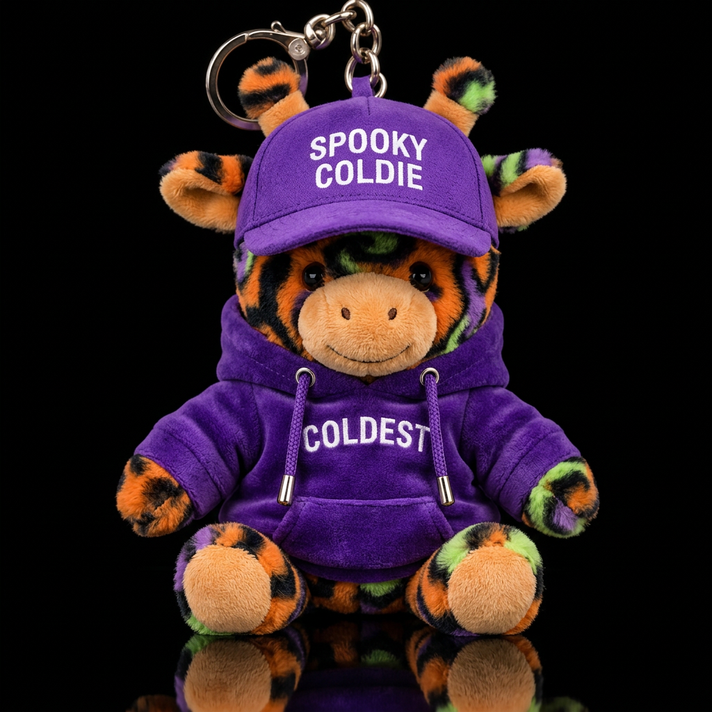 Spooky the Giraffe water bottle design