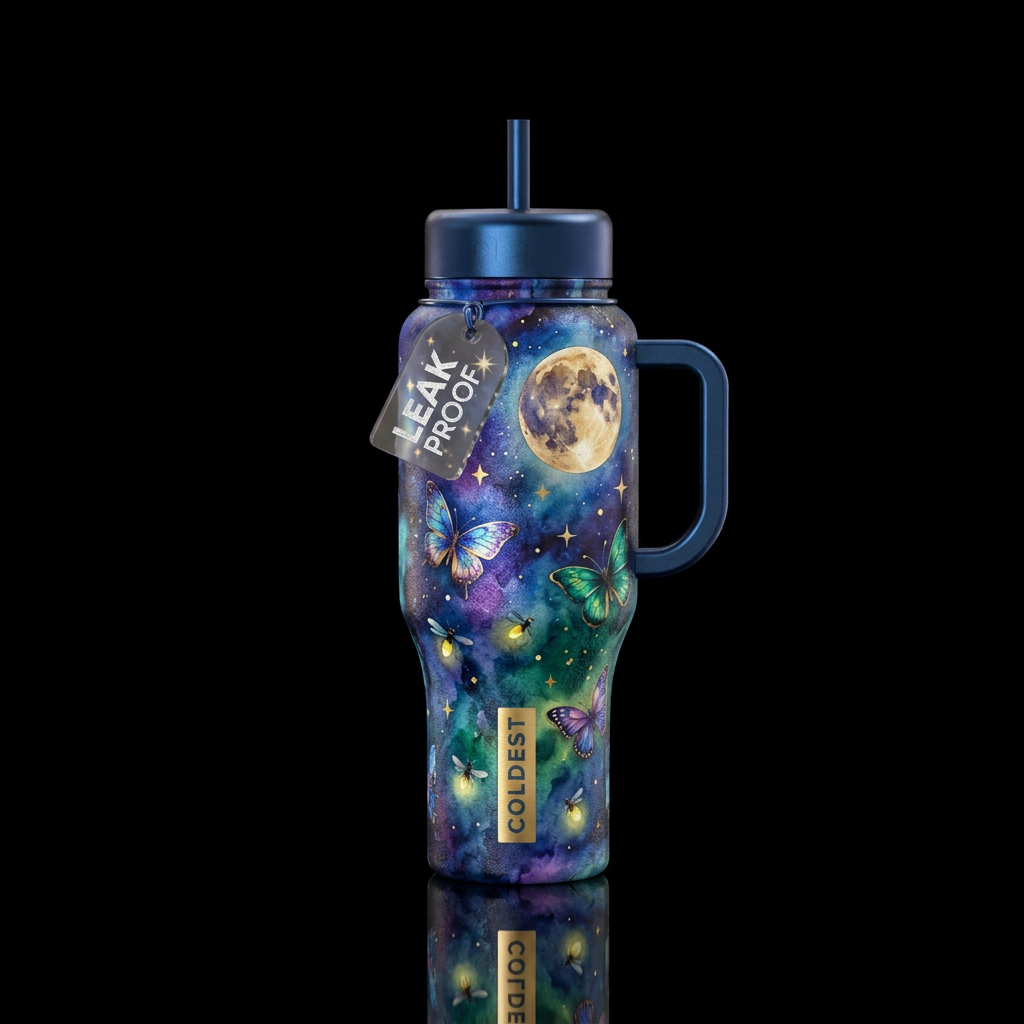 Butterfly beauty water bottle design