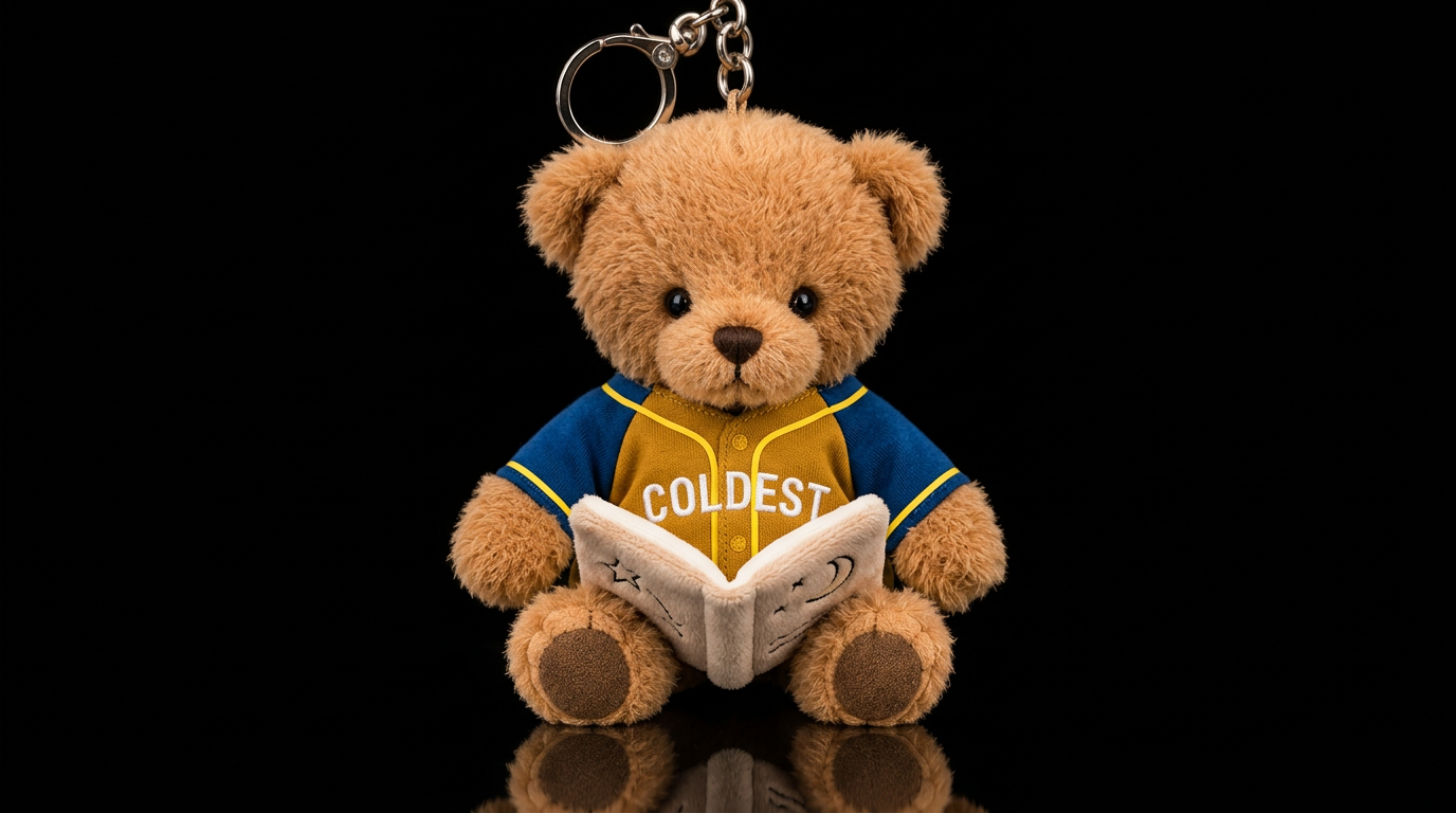 Robbie the bear water bottle design