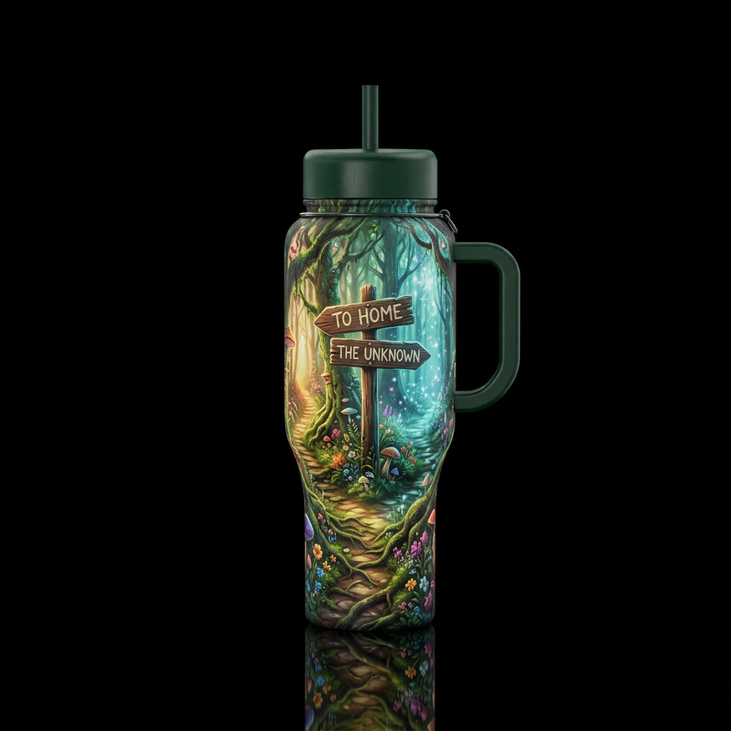 The path not taken water bottle design