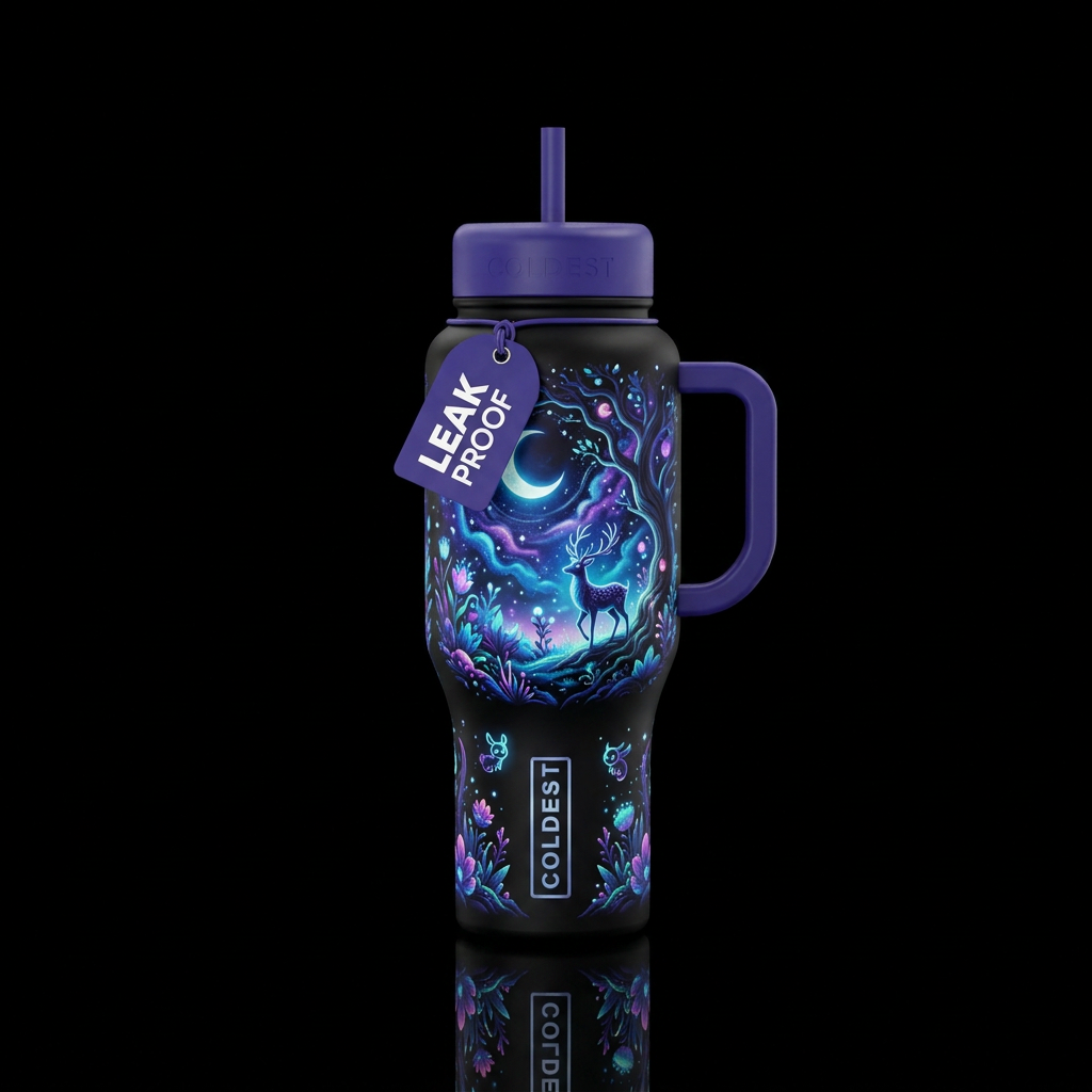Moonlight water bottle design