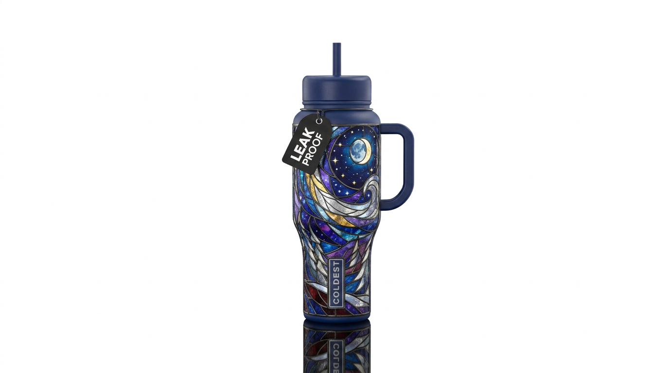 Winters winds water bottle design