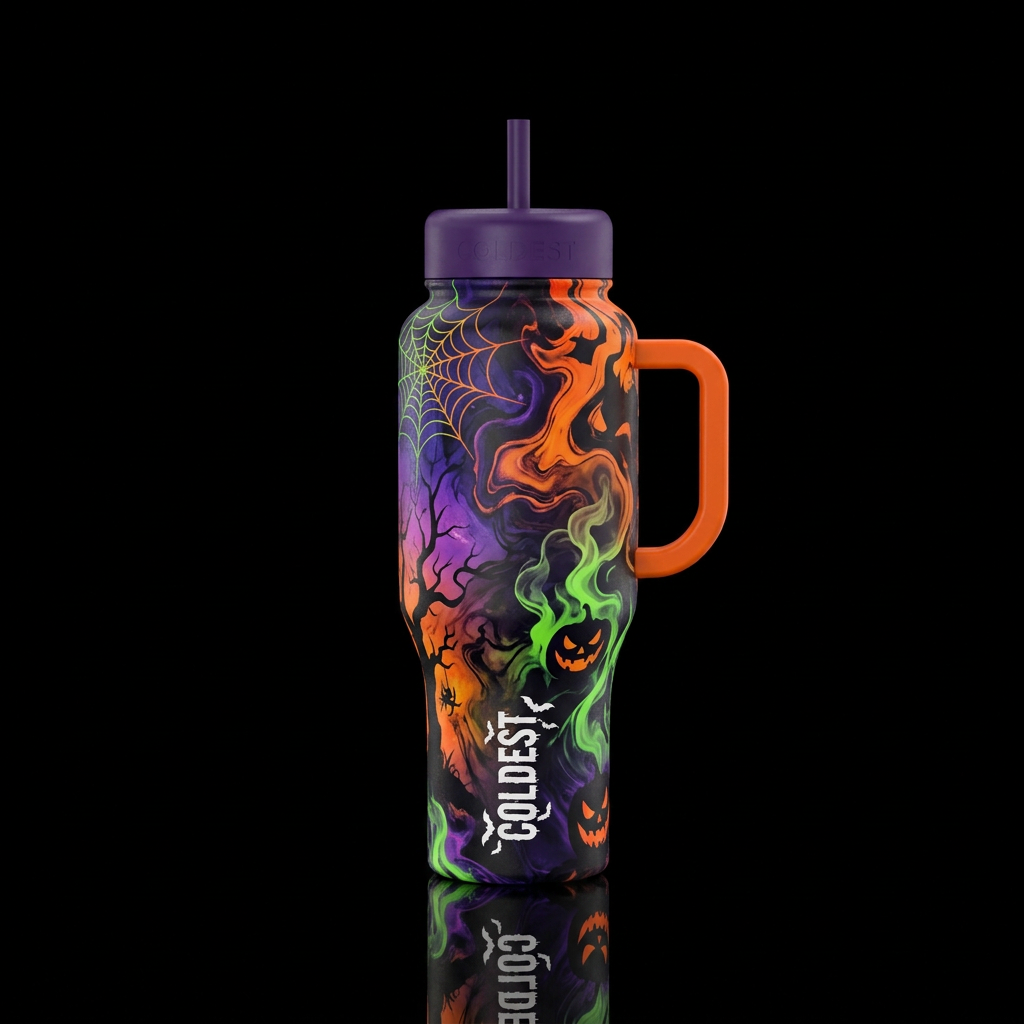 Halloween mix up water bottle design