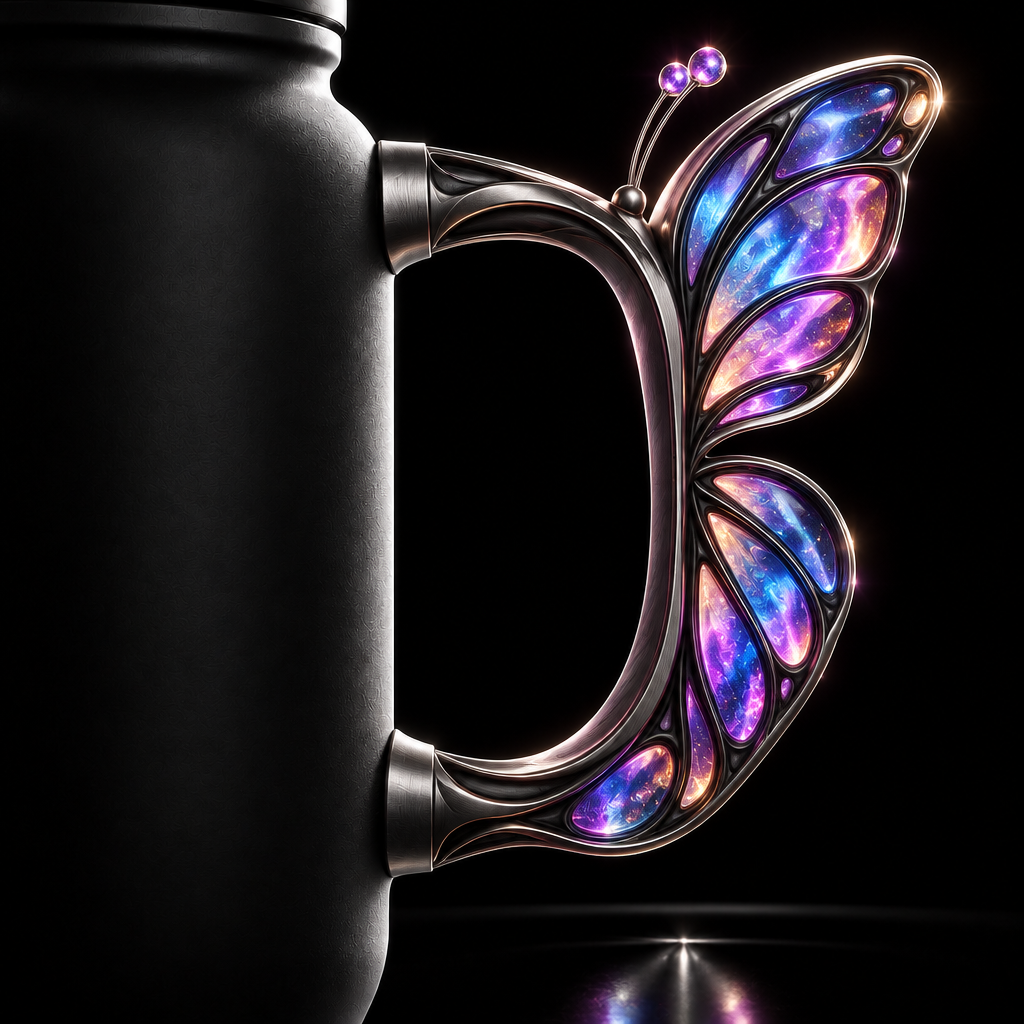 Butterfly water bottle design