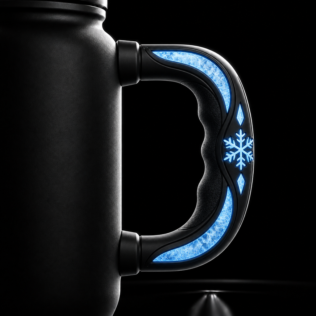 Blue opal water bottle design