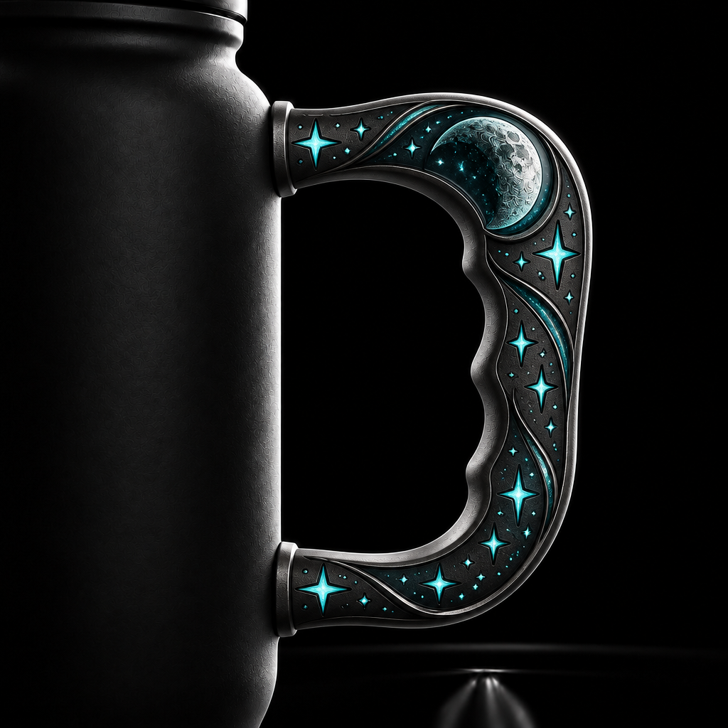 Night sky water bottle design